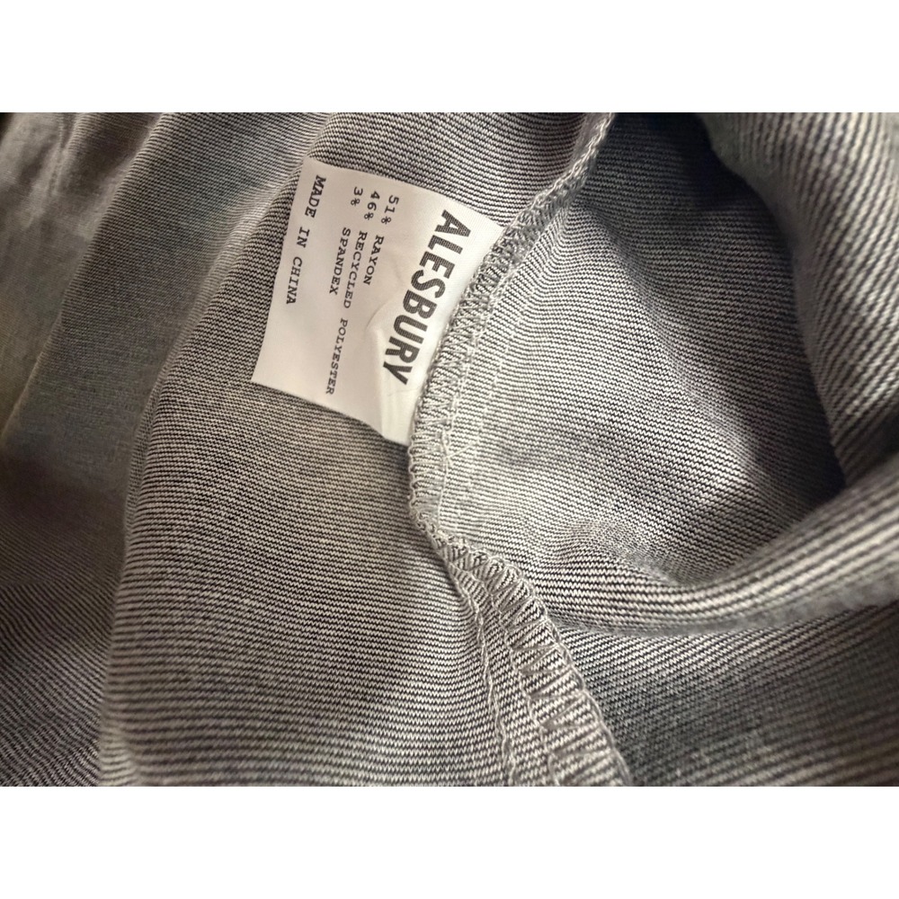 Alesbury Mens 3XL Gray Herringbone Button Down Shirt Long Sleeve Stitch Fix NEW - Picture 4 of 10